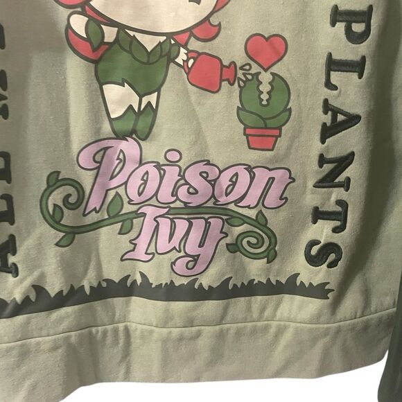 DC Comics Batman Poison Ivy Chibi Plant Friends Crewneck Size XS RARE - Picture 15 of 16